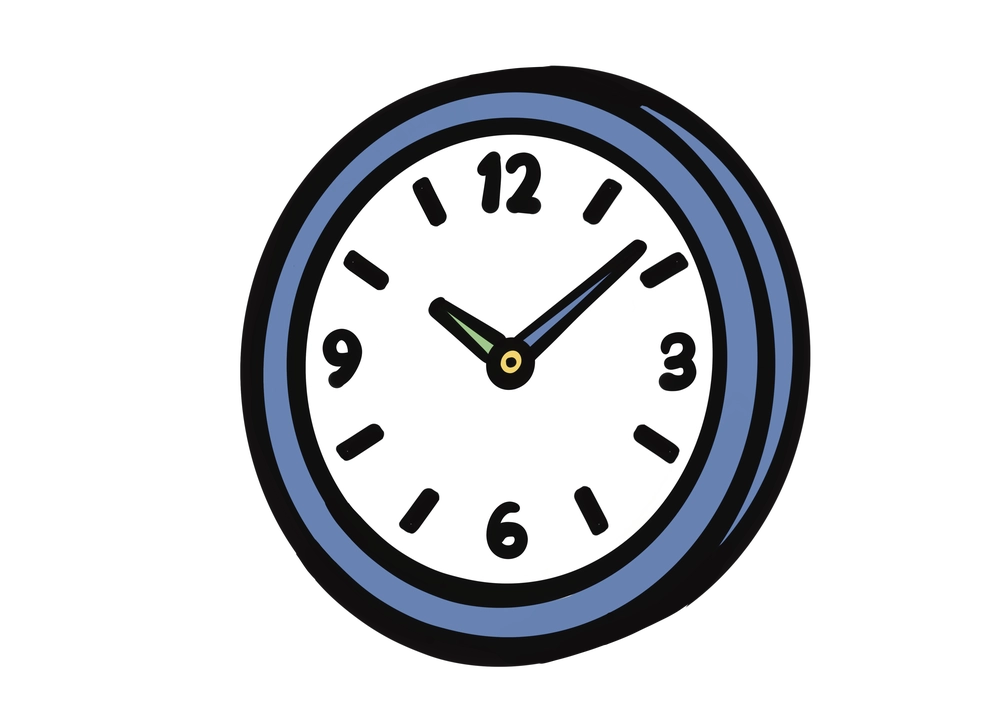 壁掛け時計のイラスト