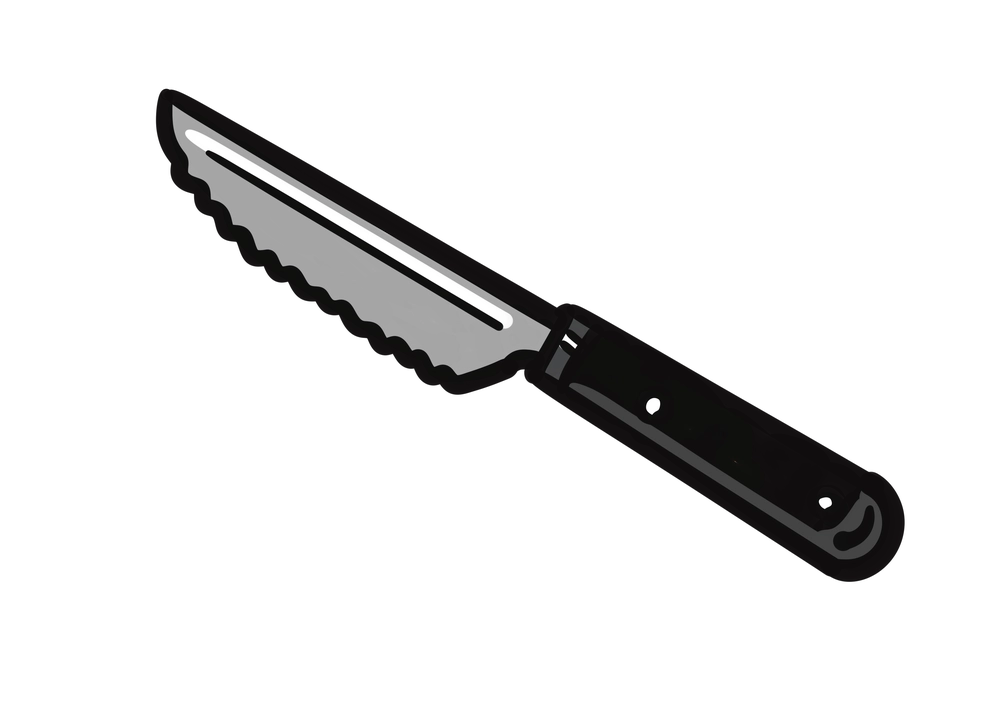 食事用のナイフのイラスト