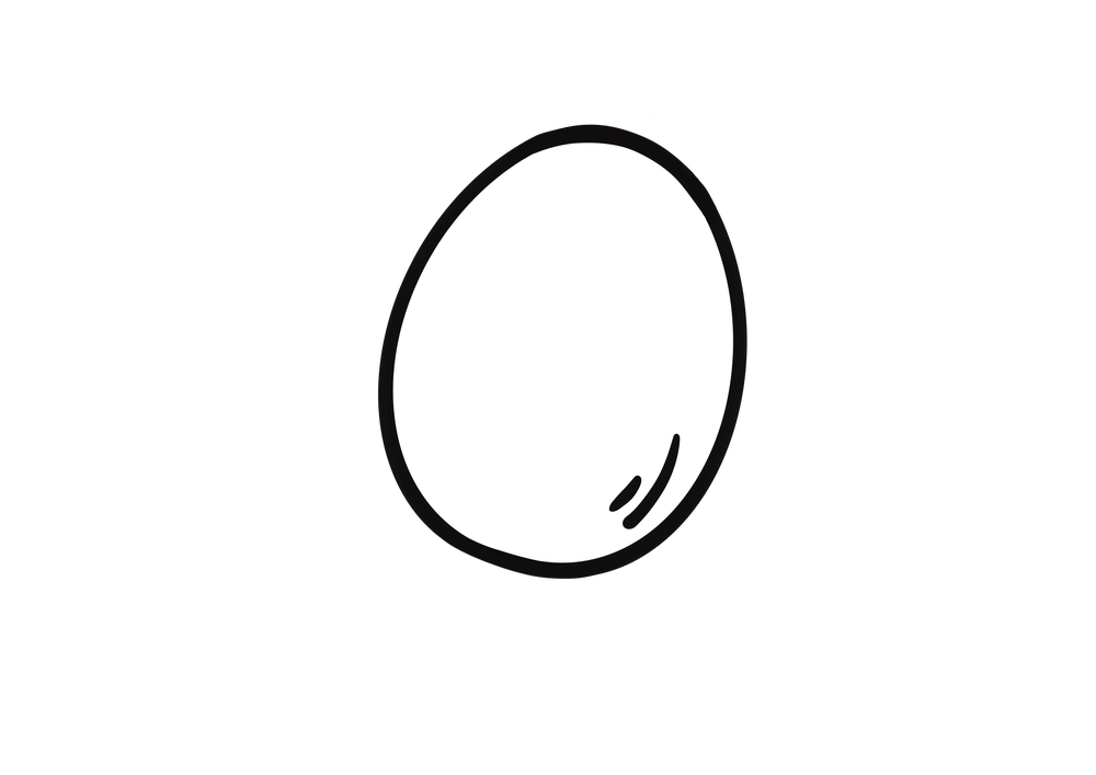 卵の殻のイラスト