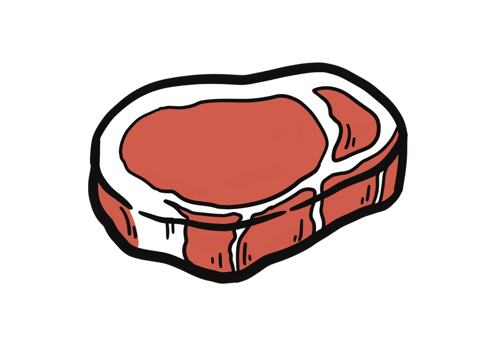 豚肉の切り身のイラスト