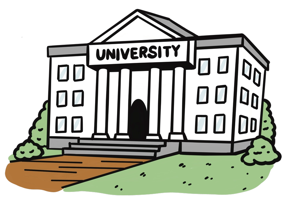 大学の建物のイラスト
