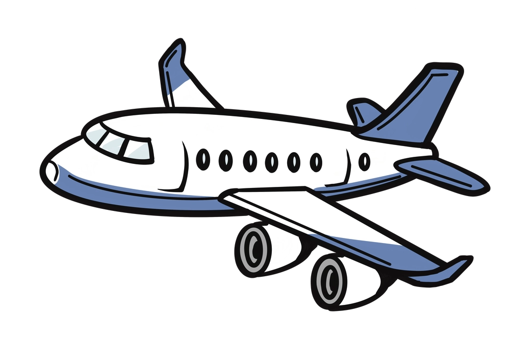 飛行機(旅客機)の「イラスト