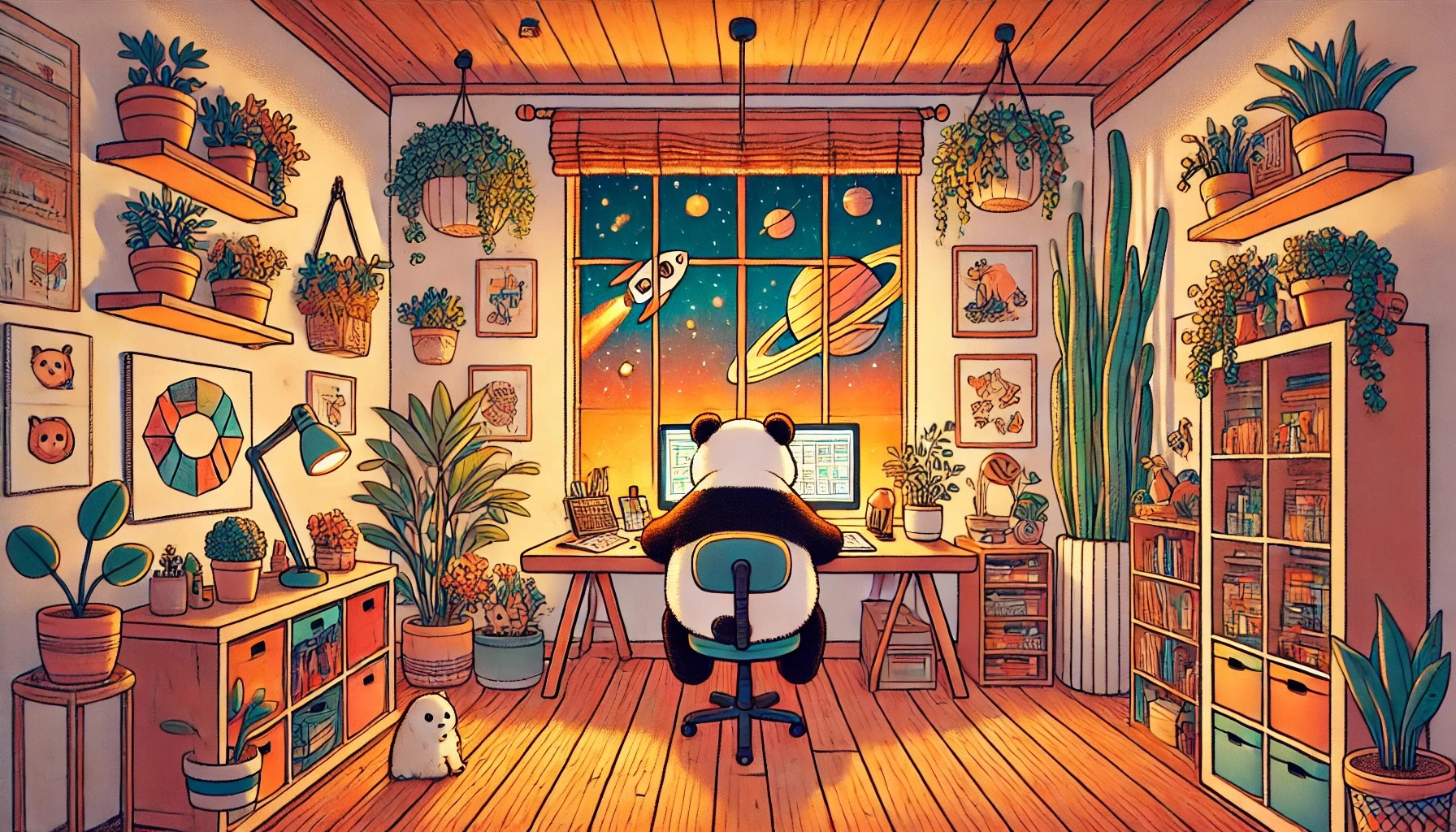 作業部屋イラスト