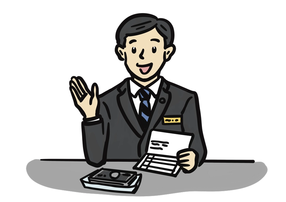 銀行員のイラスト