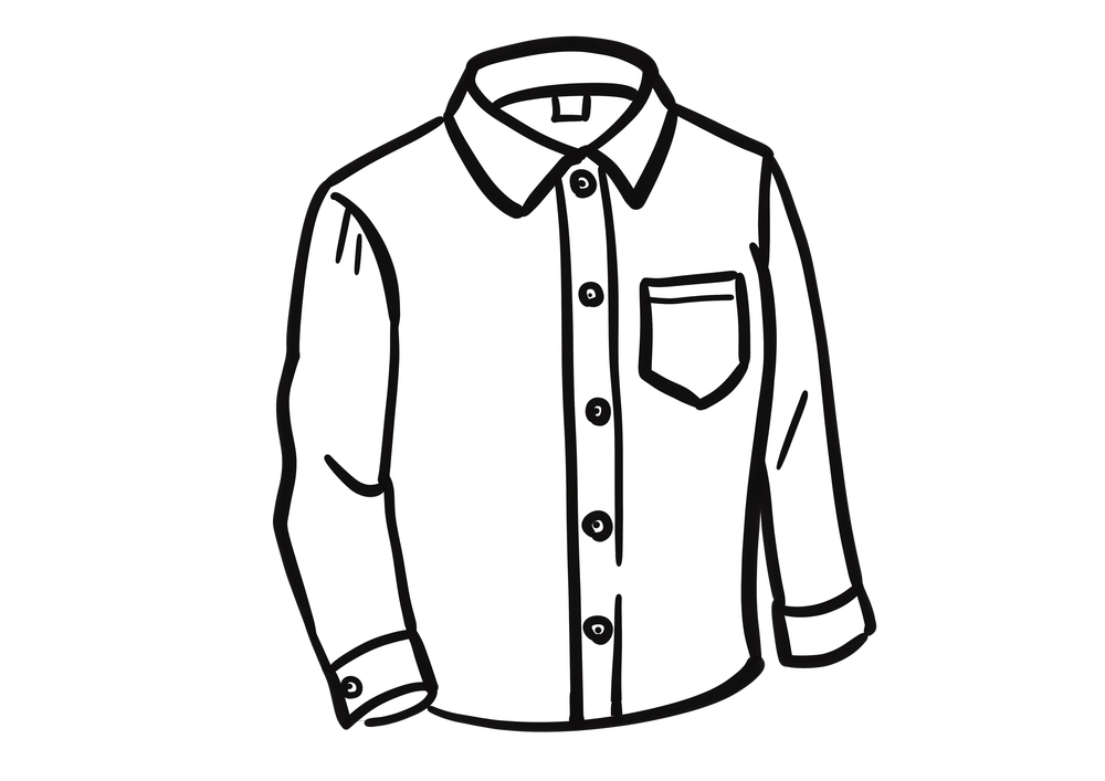 白いワイシャツのイラスト