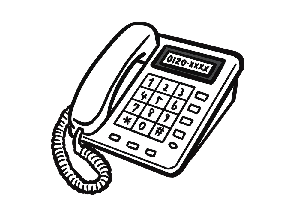 固定電話のイラスト