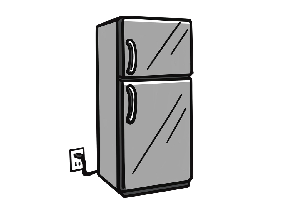 家庭用冷蔵庫のイラスト