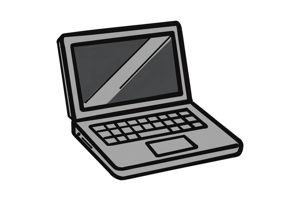 ノートパソコンのイラスト