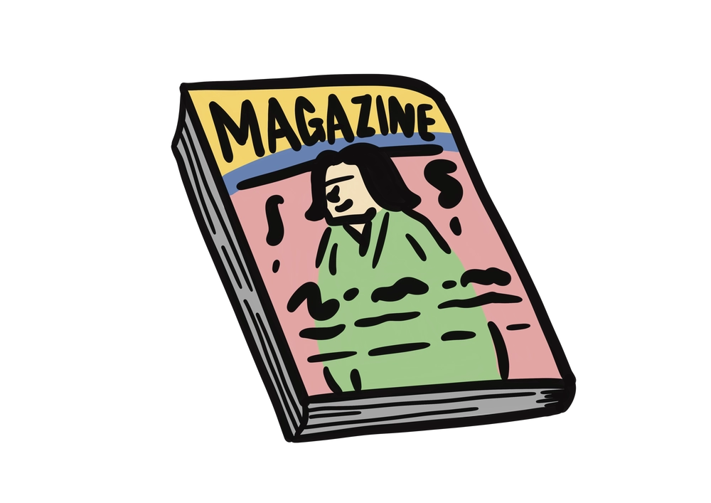 雑誌のイラスト