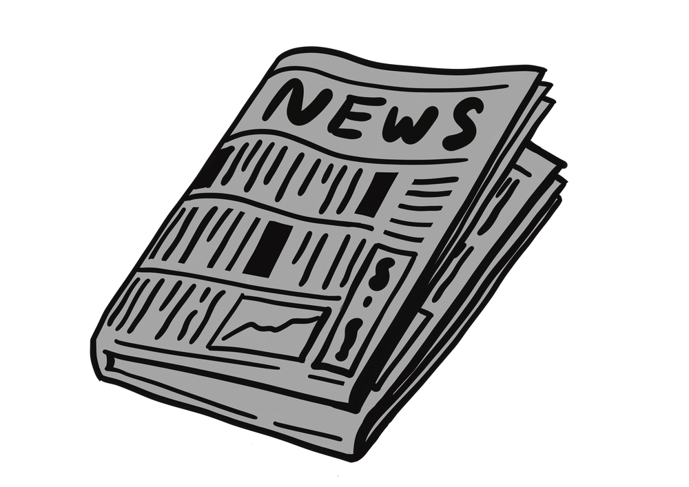新聞紙のイラスト
