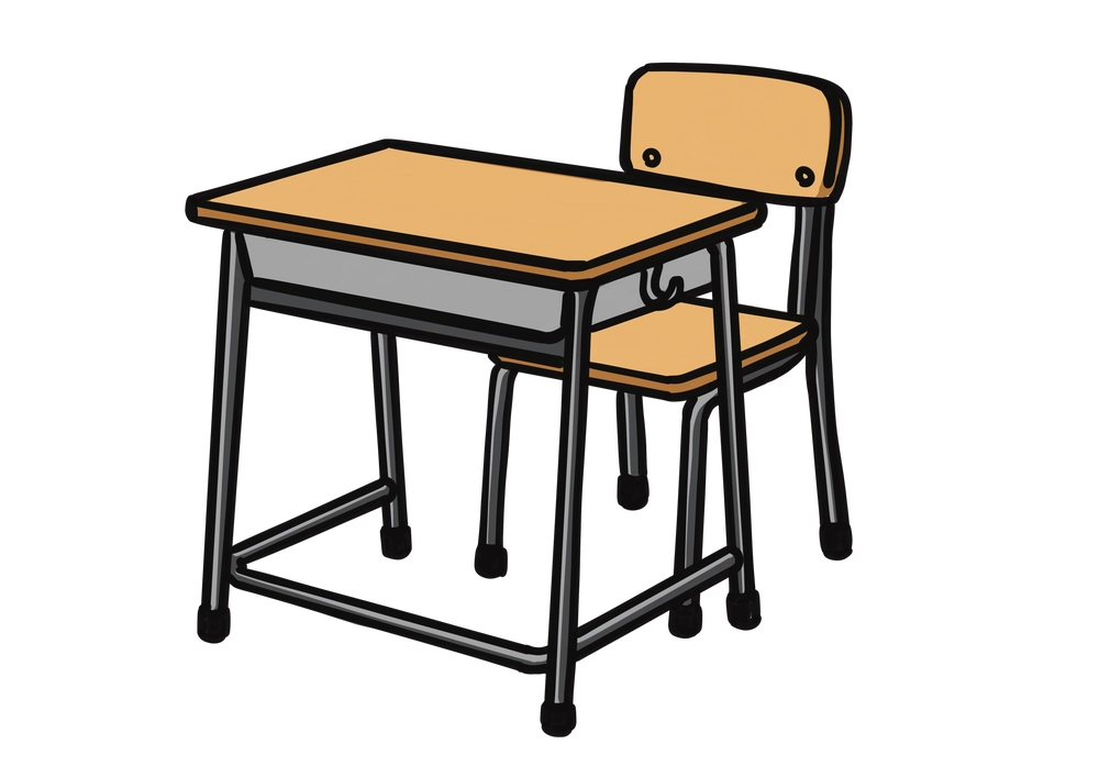 学習机と椅子のイラスト
