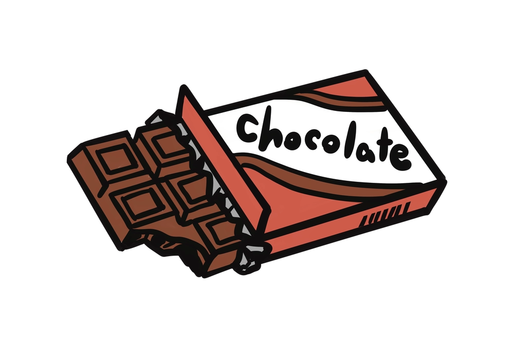 板チョコレートのイラスト