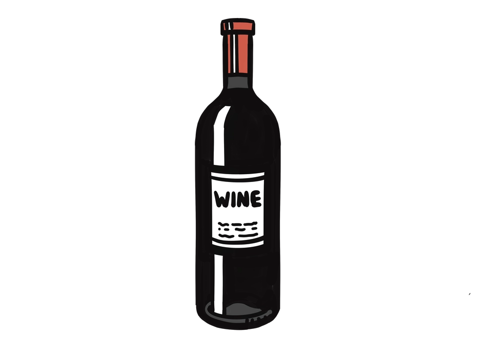 赤ワイン瓶のイラスト