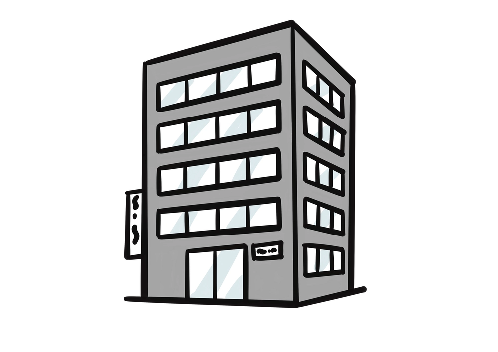 ビルの外観のイラスト