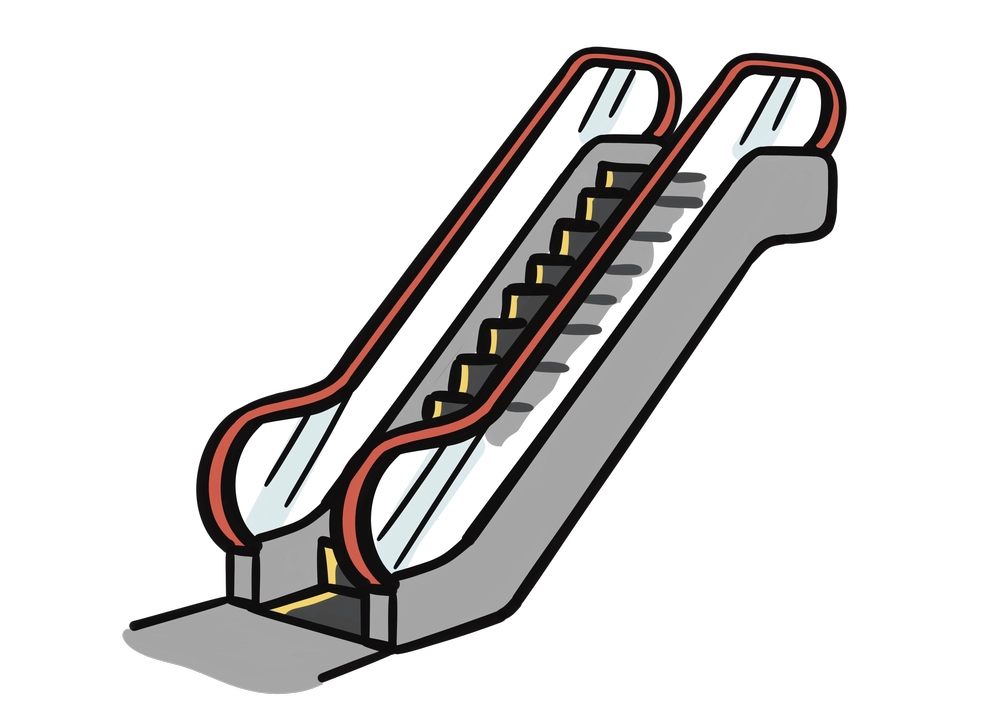 エスカレーターのイラスト