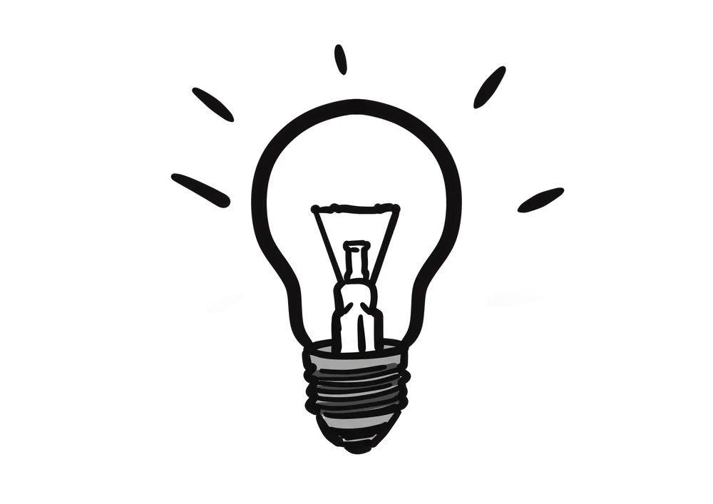 電気を電球で示すイラスト