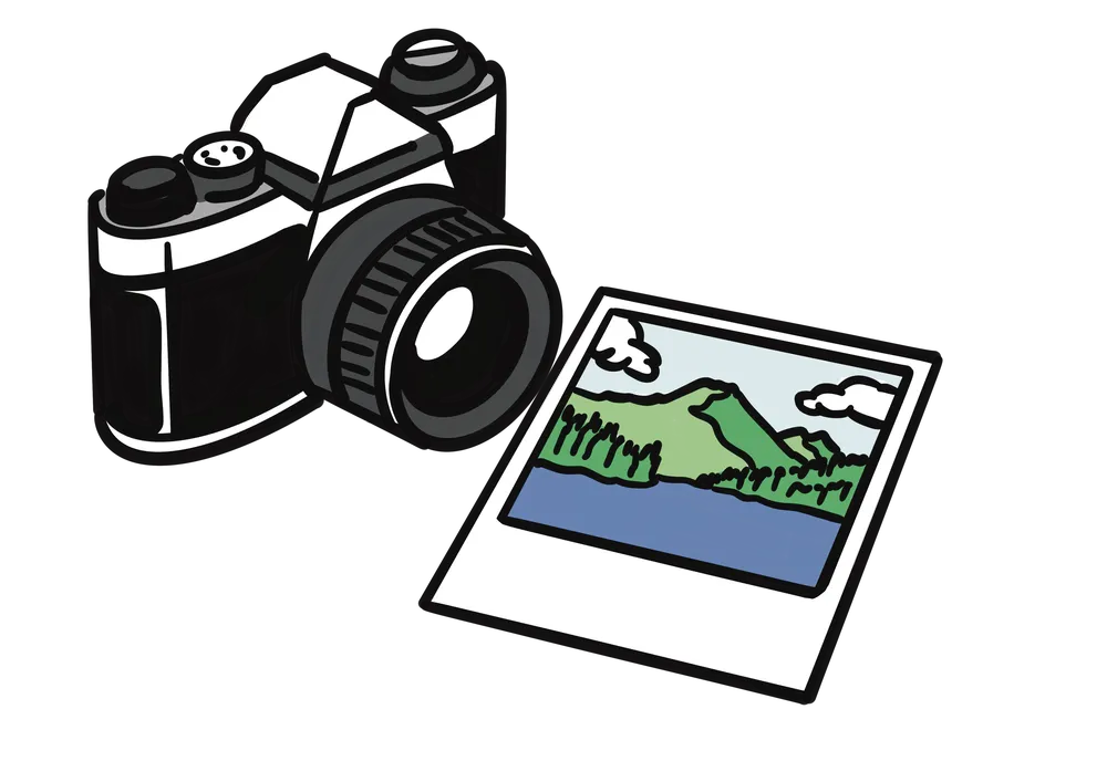 カメラと写真のイラスト