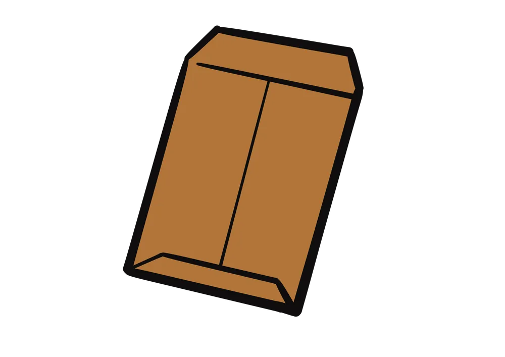 茶色い封筒のイラスト