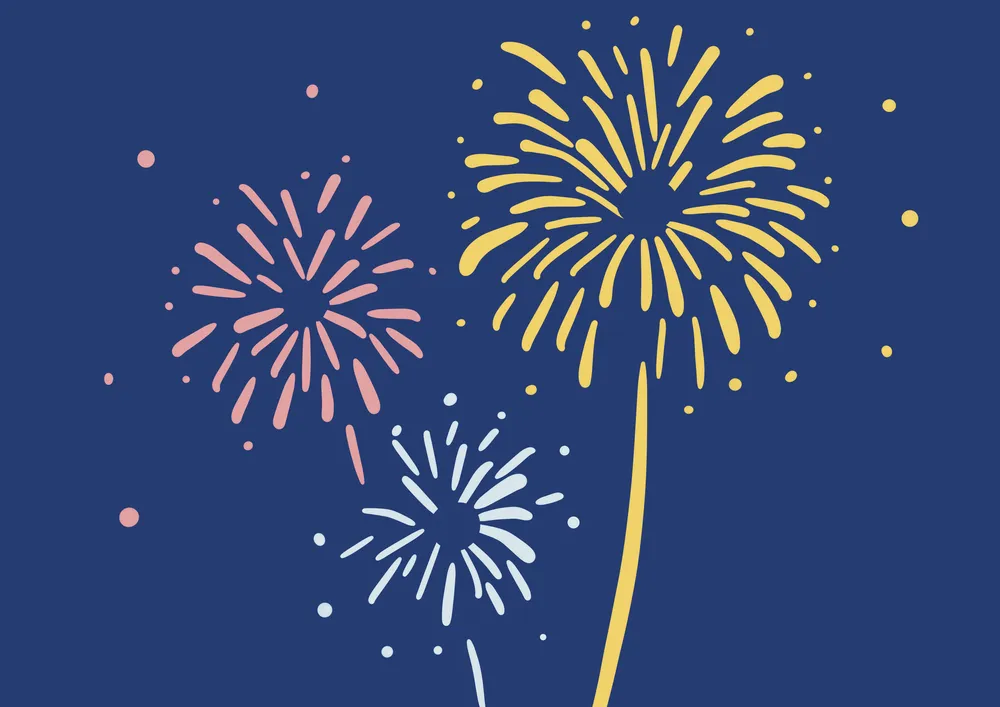 打ち上げ花火のイラスト
