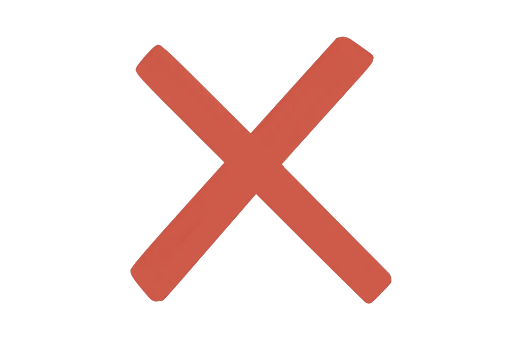 赤いバツのイラスト