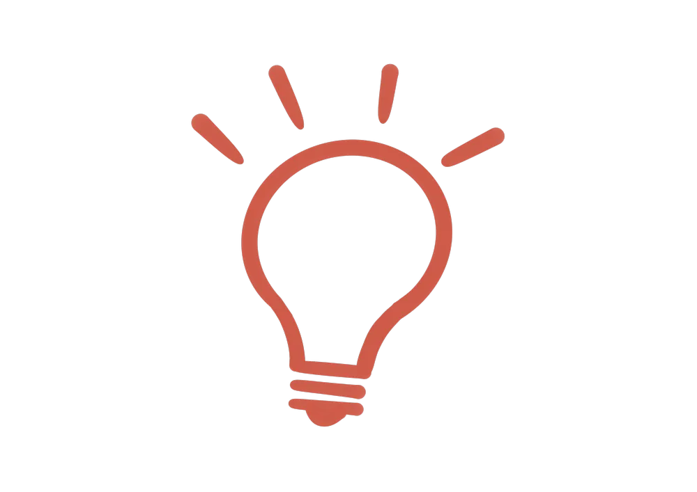 電球のマークのイラスト