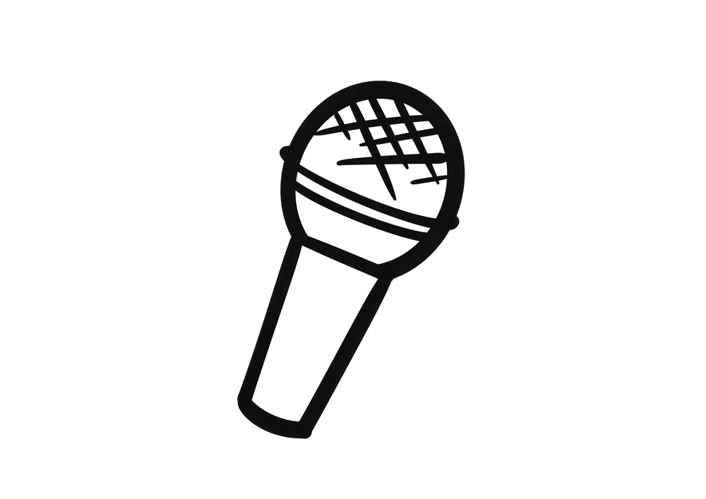 マイクのマークのイラスト