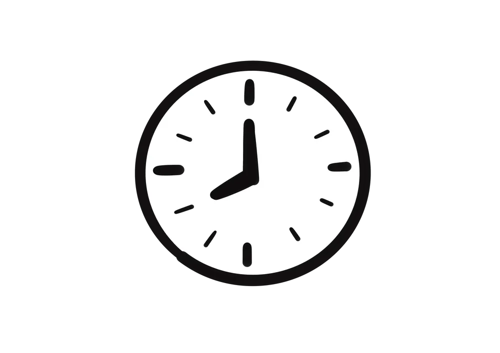 時計のマークのイラスト