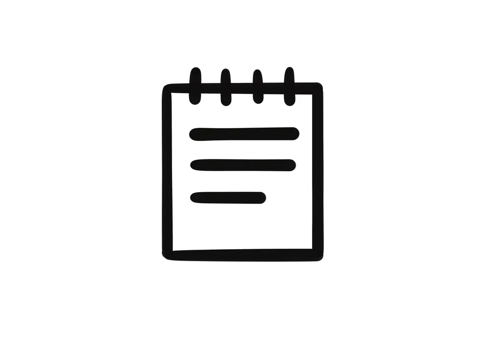 ノートのマークのイラスト