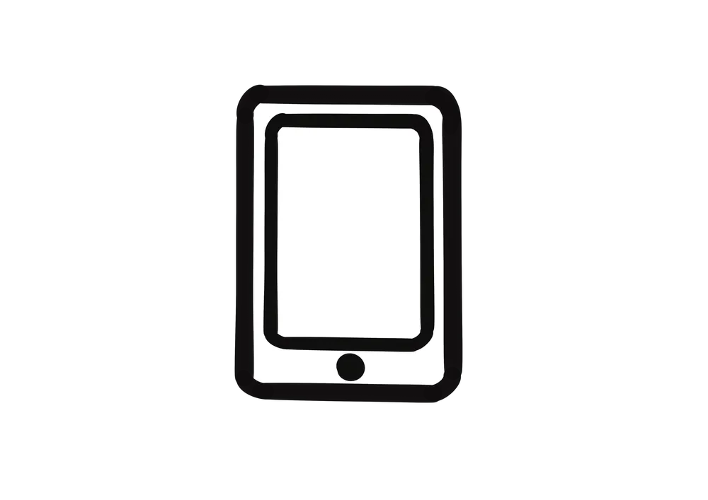 スマートフォンのマークのイラスト