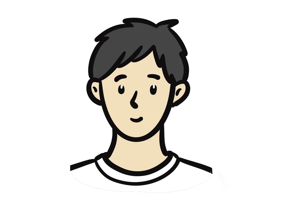 顔を広範囲で示したイラスト