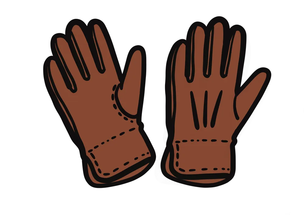皮の手袋のイラスト
