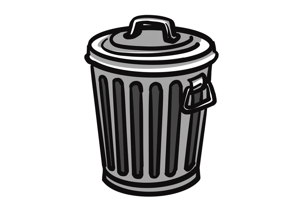 スーパー缶のゴミ箱のイラスト