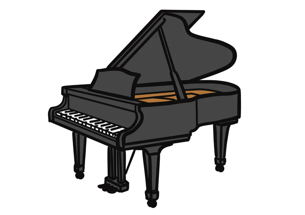 グランドピアノのイラスト