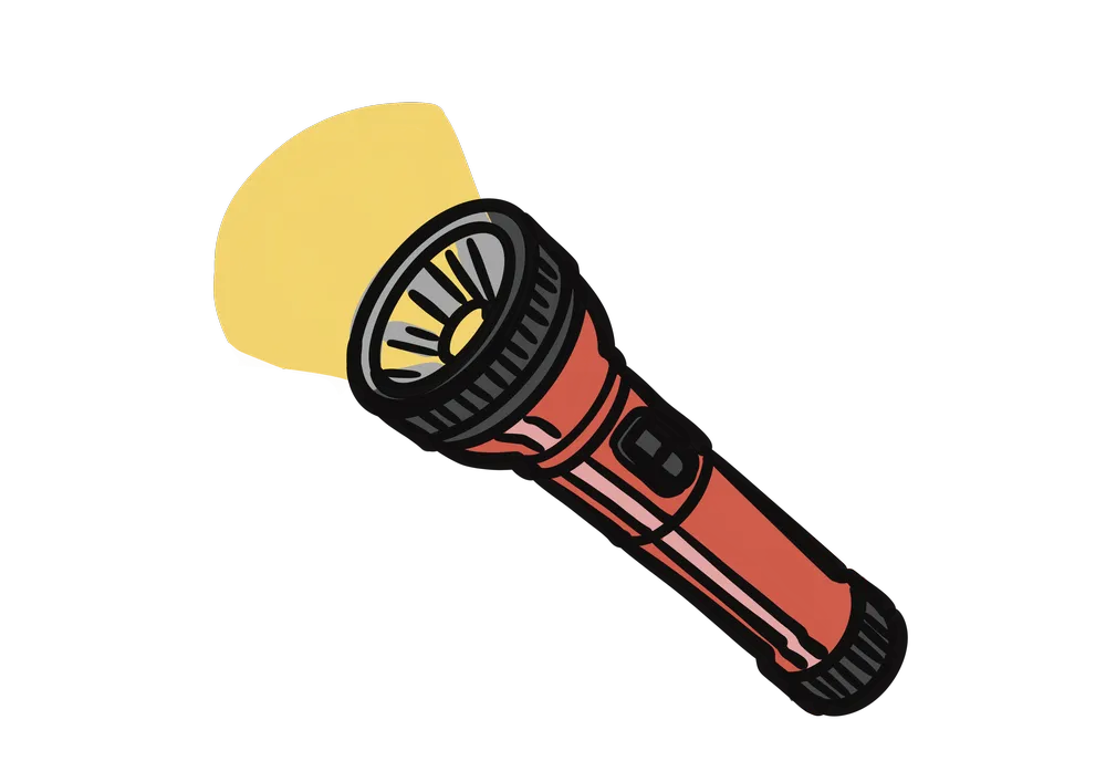 懐中電灯のイラスト