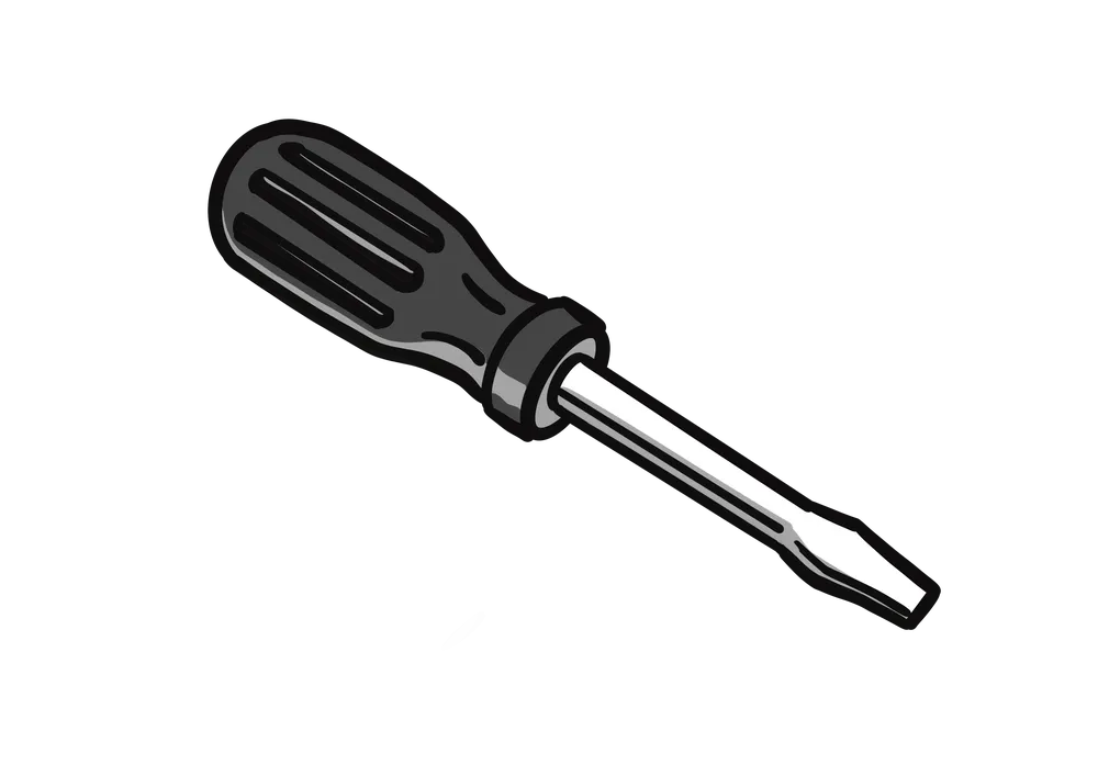 マイナスドライバーのイラスト