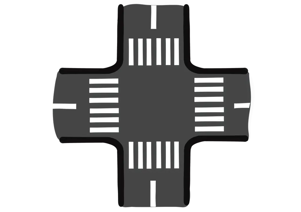 交差点のイラスト