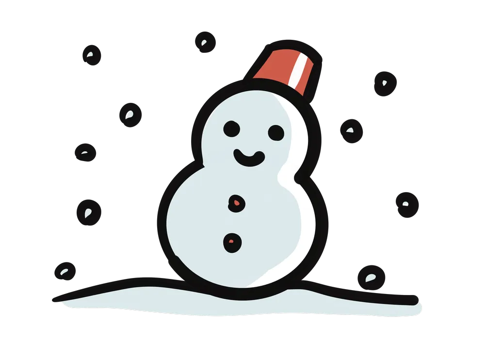 雪のマークのイラスト