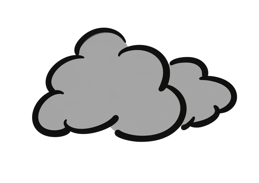 曇りのマークのイラスト