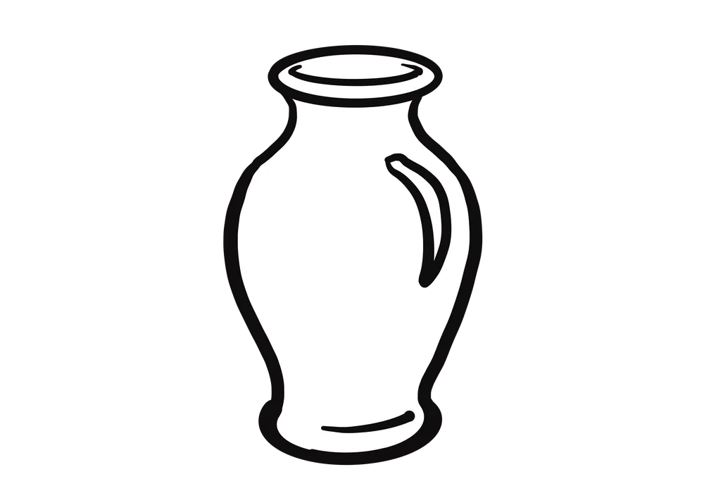 白い花瓶のイラスト