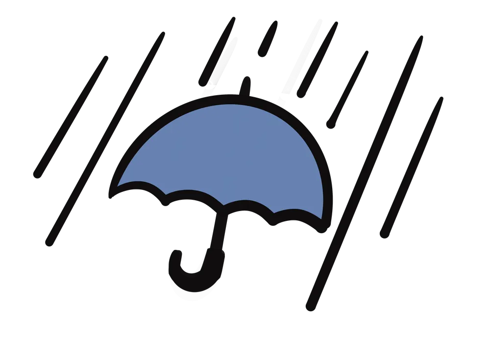 雨のマークのイラスト