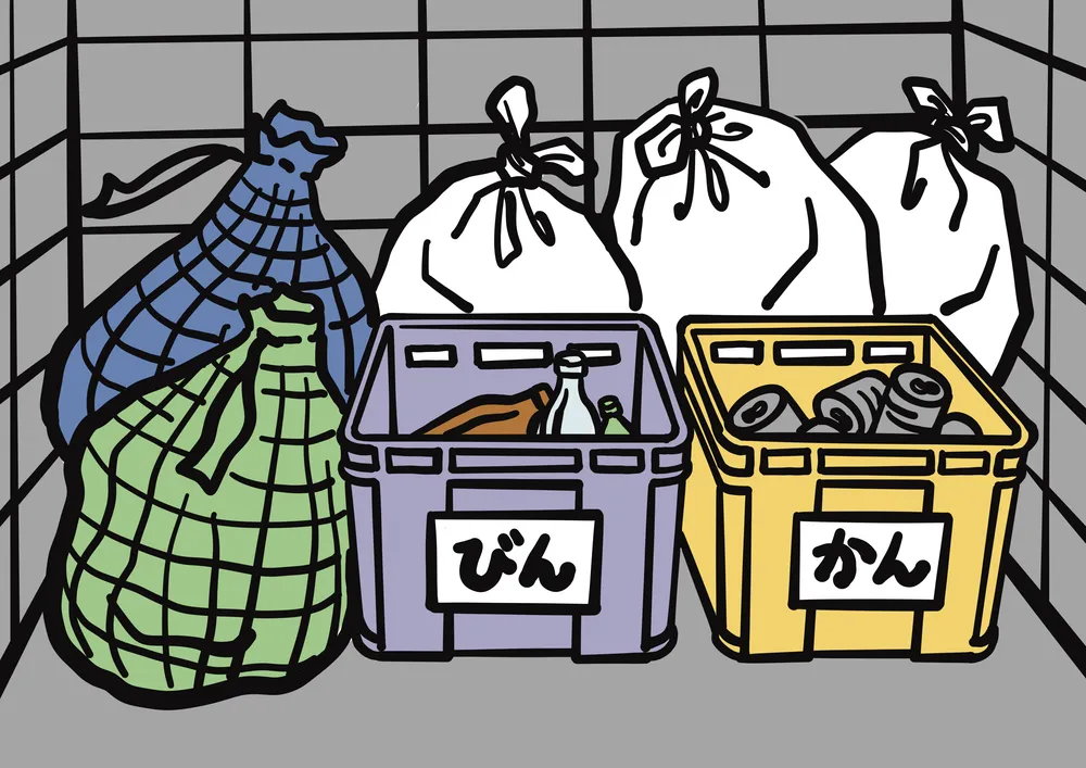 ゴミ置き場のイラスト
