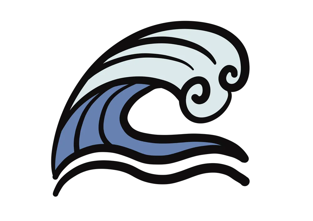 津波を示すマークのイラスト