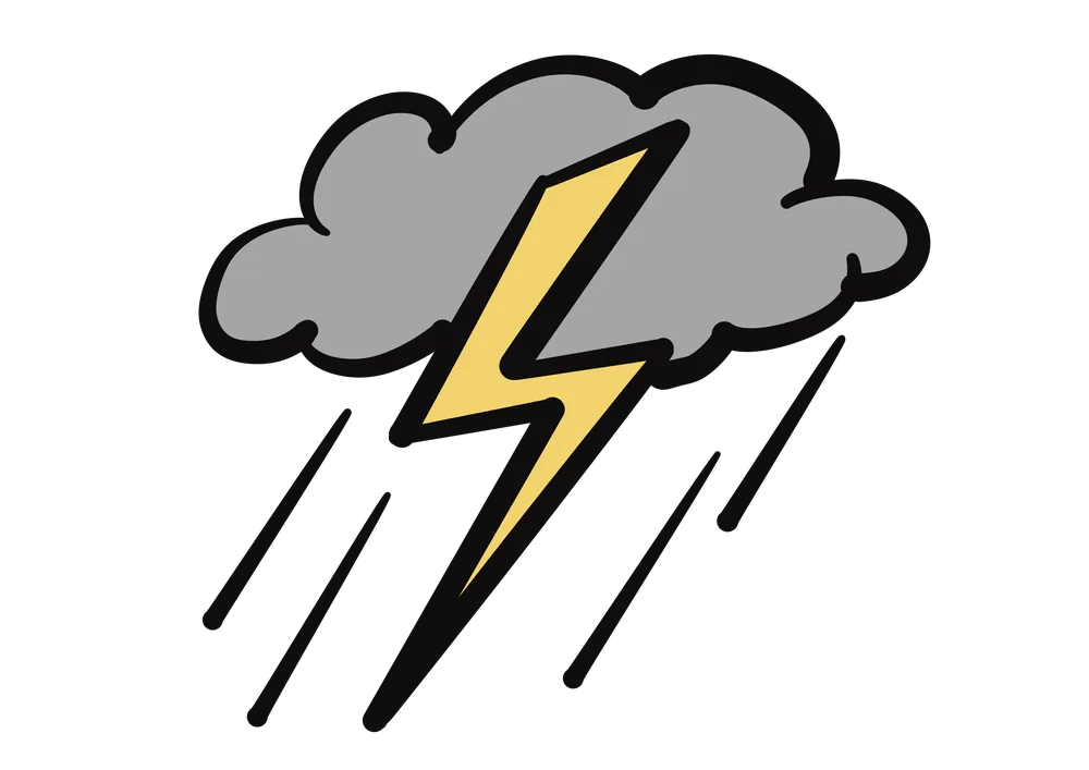 雷を示すマークのイラスト