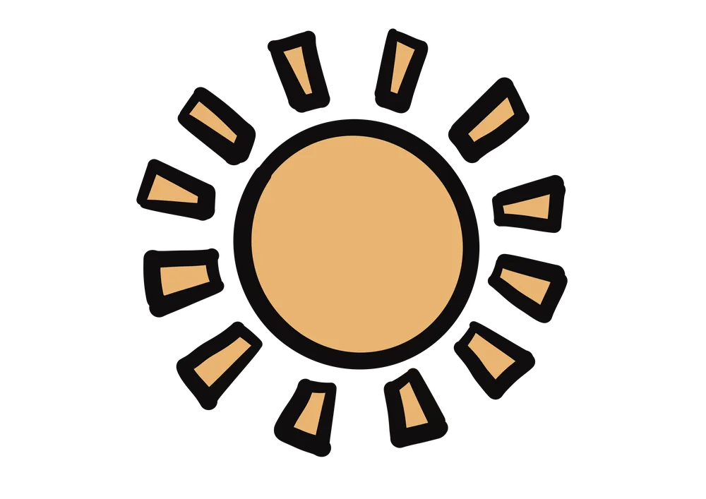 太陽を示すマークのイラスト