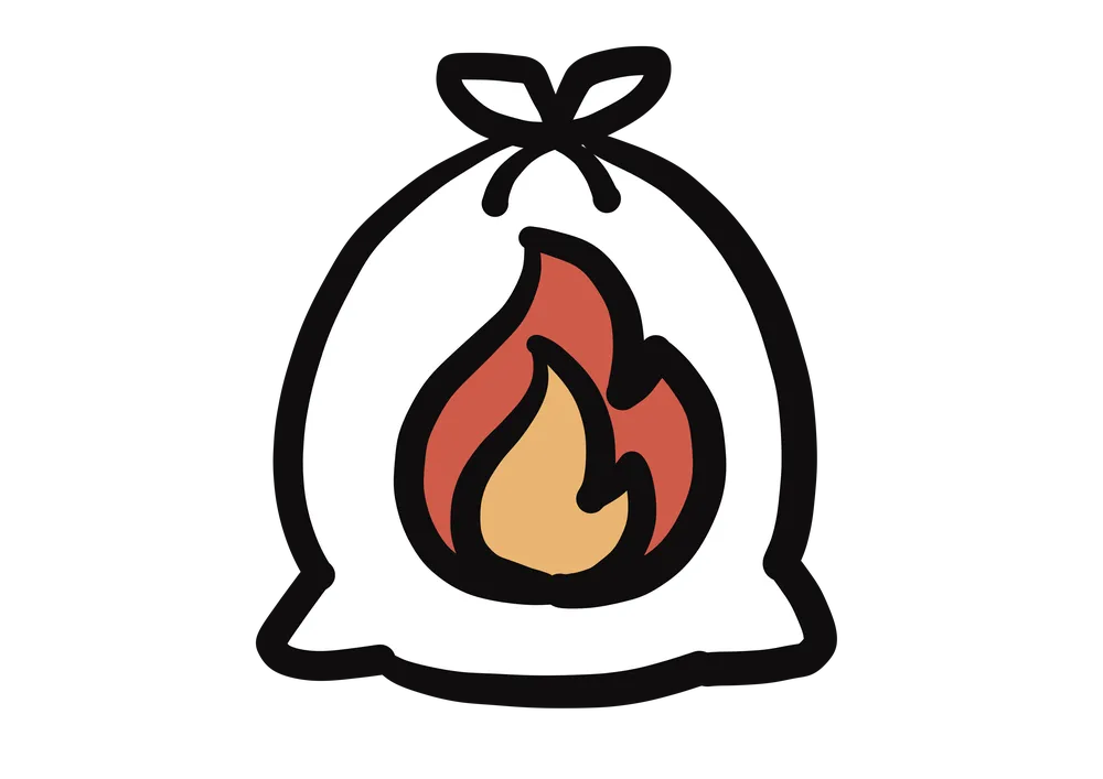 燃えるごみのマークのイラスト