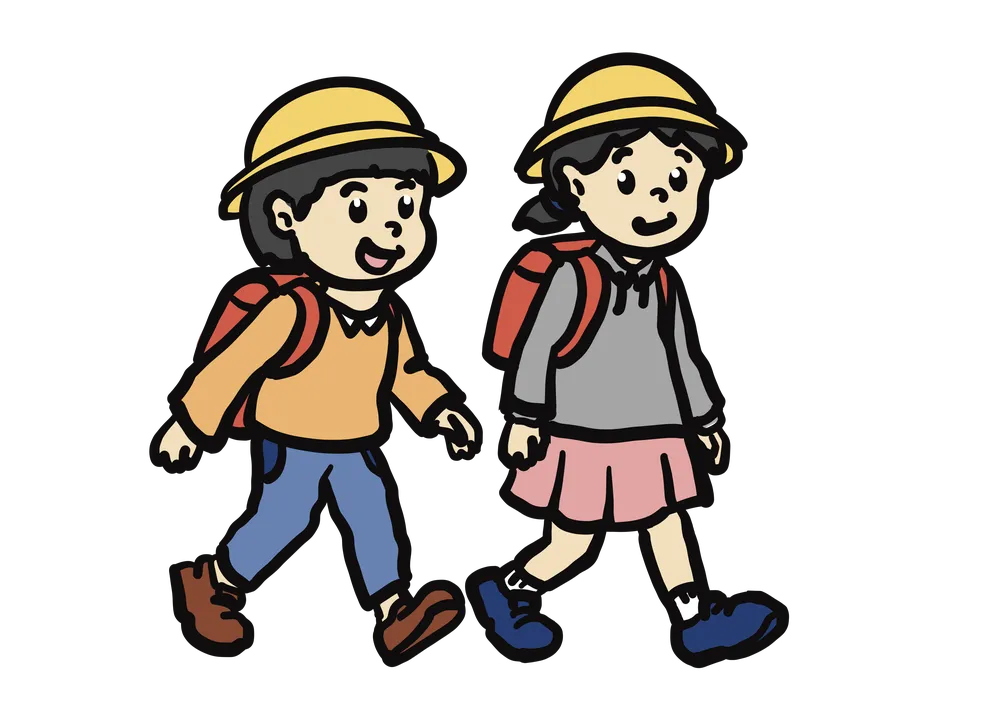 2人の小学生が投稿をする様子