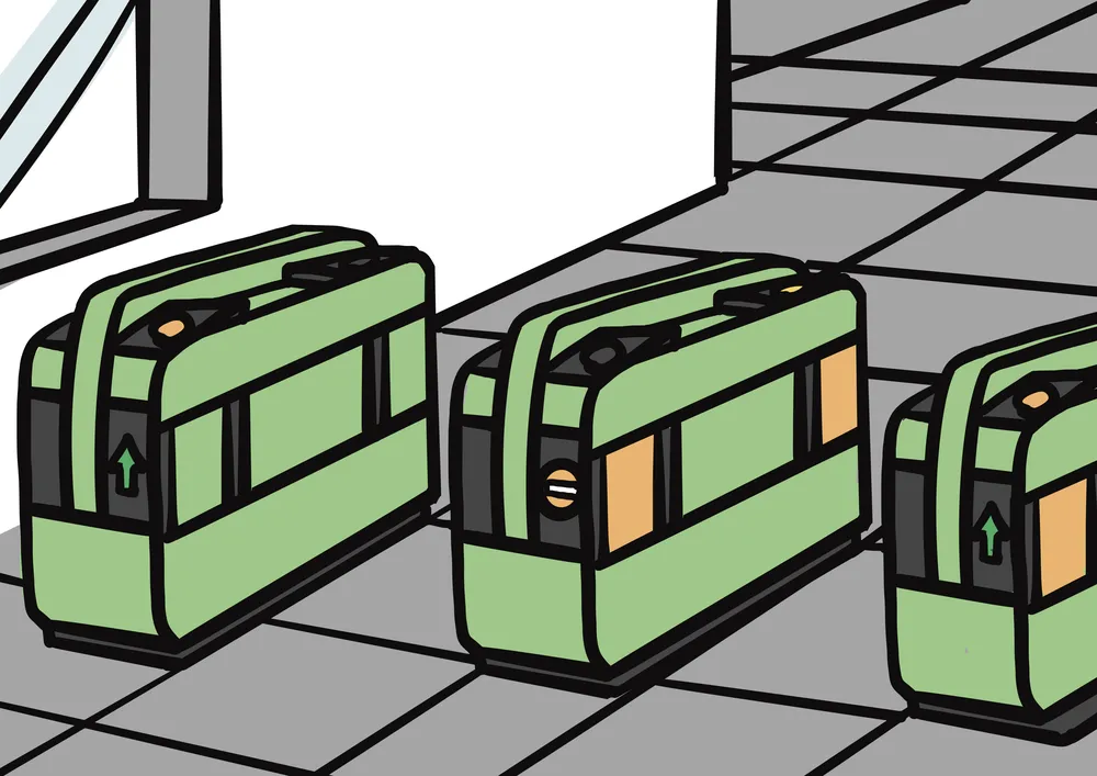 駅の改札のイラスト